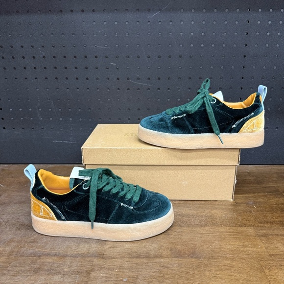 Used W/ Box! Women's Steve Madden Tucker Emerald Green Platform Sneakers Size 6 - Picture 1 of 5